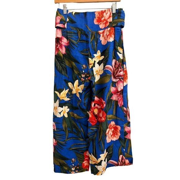 Cupcakes and Cashmere floral linen cropped wide-leg pants NWT Botanical Vacation - Picture 2 of 8